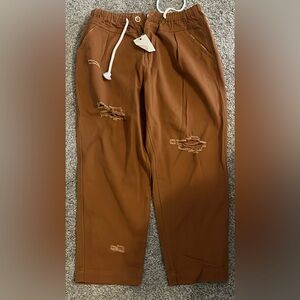 Easel Brown Distressed Pants